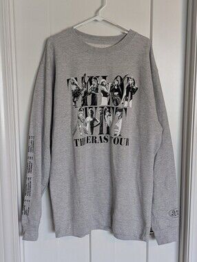 Taylor Swift Eras Tour 2023 Grey Crewneck sz XXL